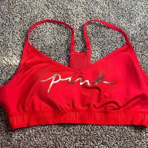 PINK Victoria's Secret Bold Red Sports Bra